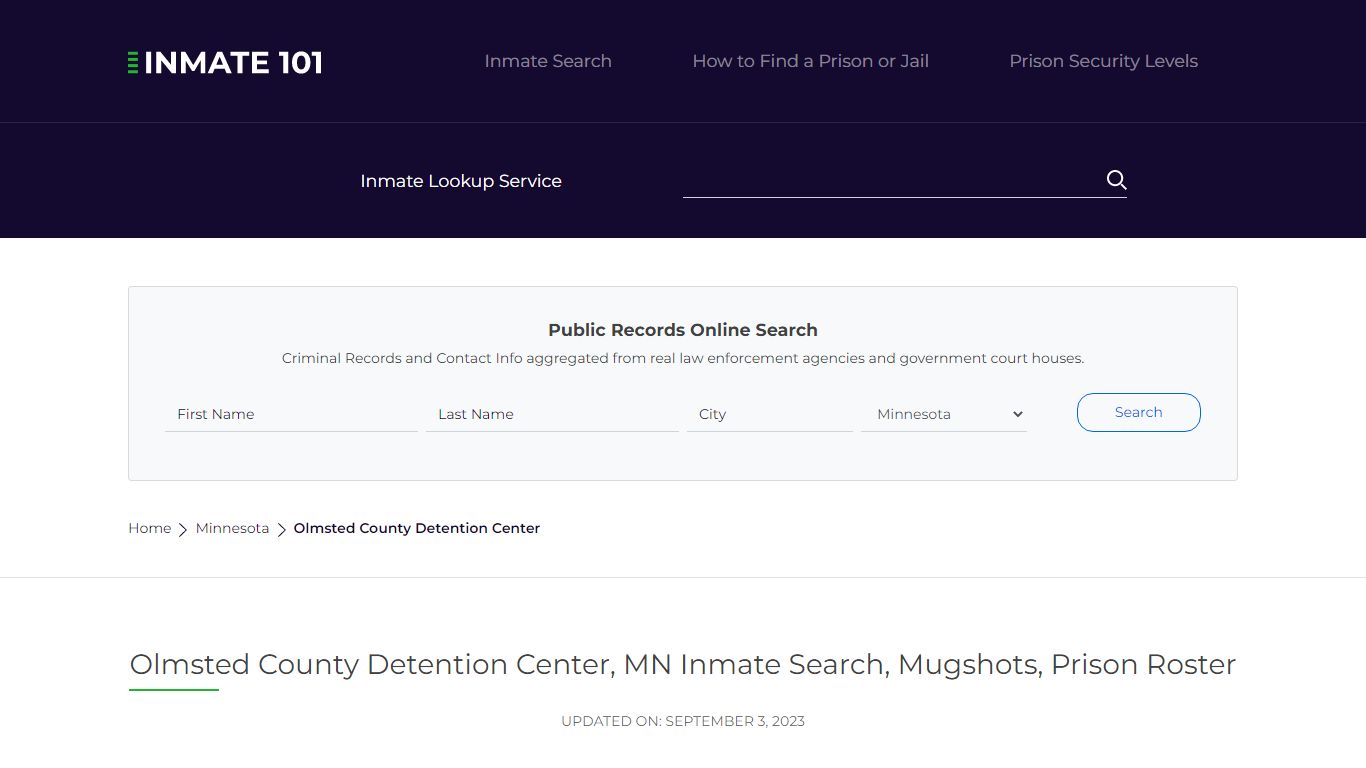 Olmsted County Detention Center, MN Inmate Search, Mugshots, Prison Roster